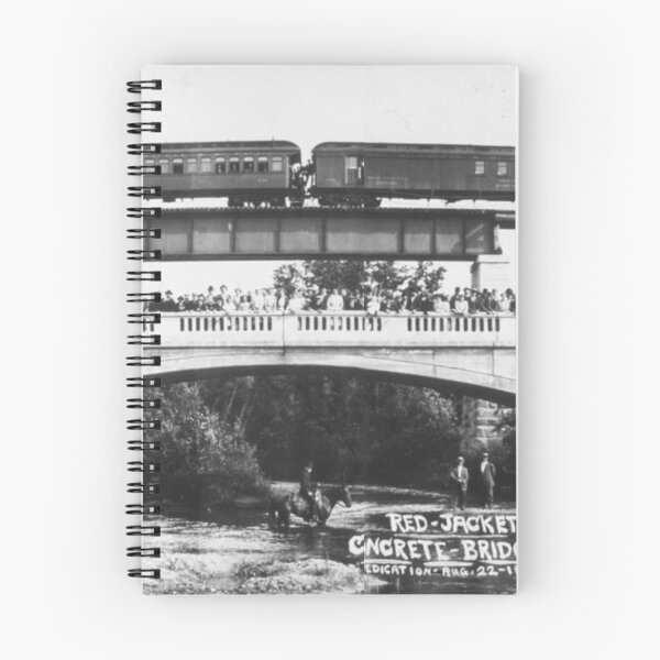 Item preview, Red Jacket Trestle and bridge Minnesota railroad train dedication vintage black and white photograph 1911 designed and sold by Astrid Arkhangelsky.