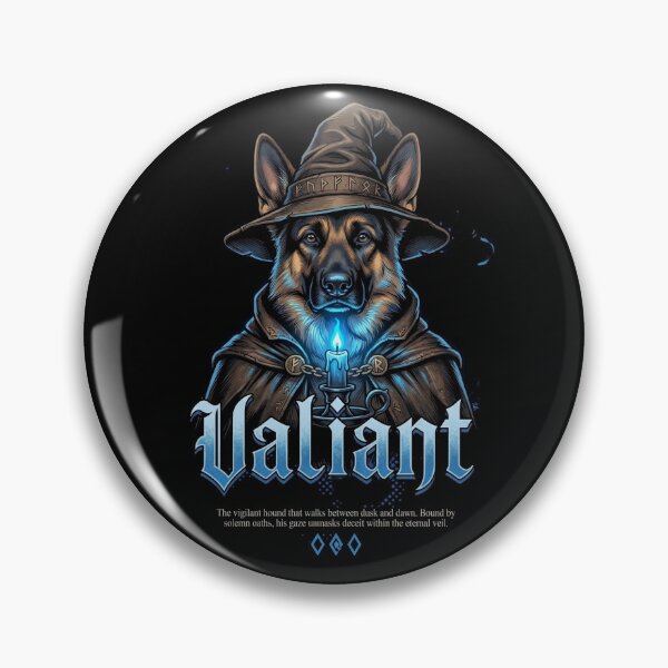 Item preview, German Shepherd Valiant Guardian Dog Wizard Gothic Art designed and sold by Ada’s Mystic Atelier .