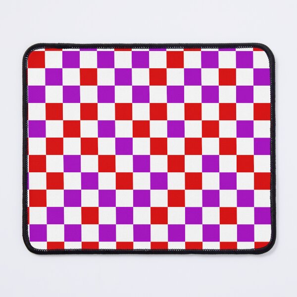 Item preview, Purple And Red Checkered Design White  designed and sold by PatternTitan.