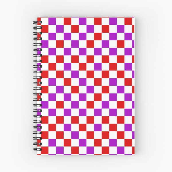 Item preview, Purple And Red Checkered Design White  designed and sold by PatternTitan.