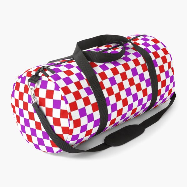 Item preview, Purple And Red Checkered Design White  designed and sold by PatternTitan.