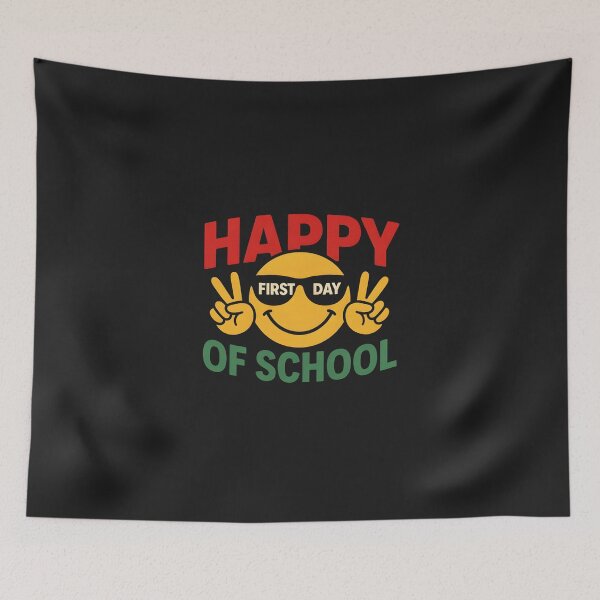 Item preview, Happy First Day of School Smiley Face Kids Classroom  designed and sold by dragonbol023.