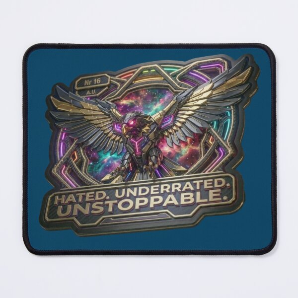 Item preview, Hated Underrated Unstoppable Cybernetic Eagle Crest Sticker designed and sold by Scro-Ciob-Shop.