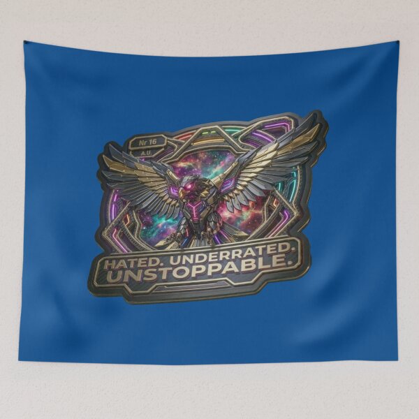 Item preview, Hated Underrated Unstoppable Cybernetic Eagle Crest Sticker designed and sold by Scro-Ciob-Shop.