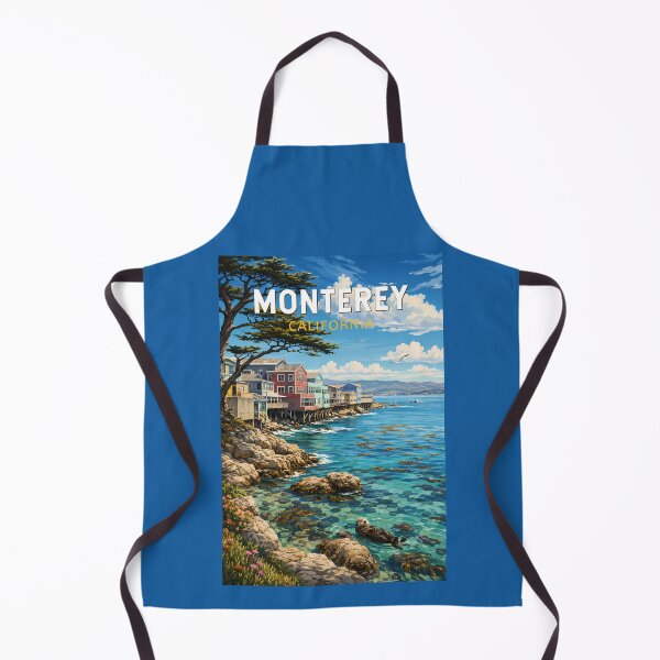 Item preview, Monterey California Illustration Travel Art Vintage designed and sold by KrisSidDesigns.