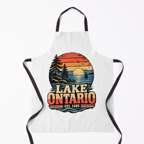 Item preview, Lake Ontario Great Lakes Nature Landscape Vintage Travel Aesthetic Deep Blue Water Scenery Illustration | Limited Edition designed and sold by alparent.