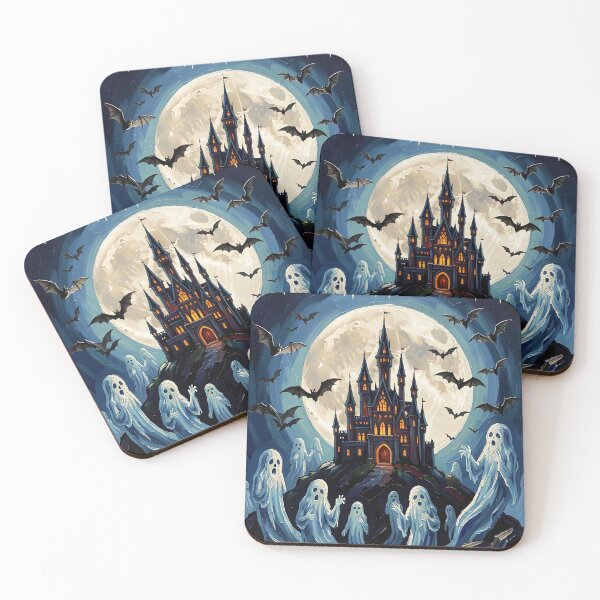 Item preview, Spooky Vibes Only Haunted Castle Halloween designed and sold by Serene Strokes Art.
