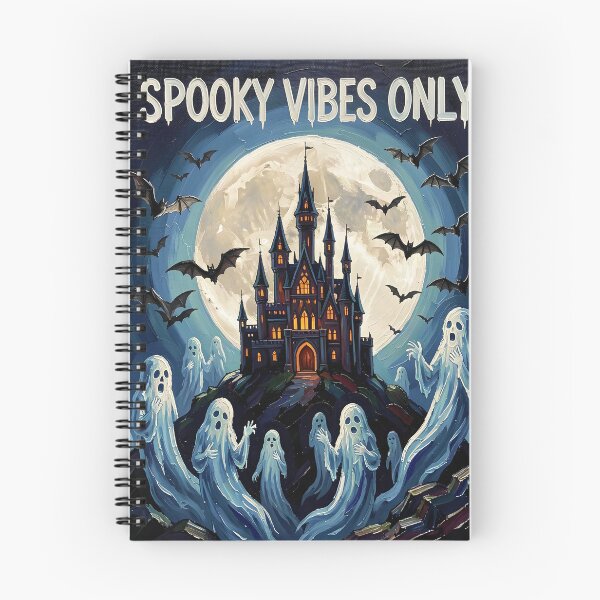 Item preview, Spooky Vibes Only Haunted Castle Halloween designed and sold by Serene Strokes Art.