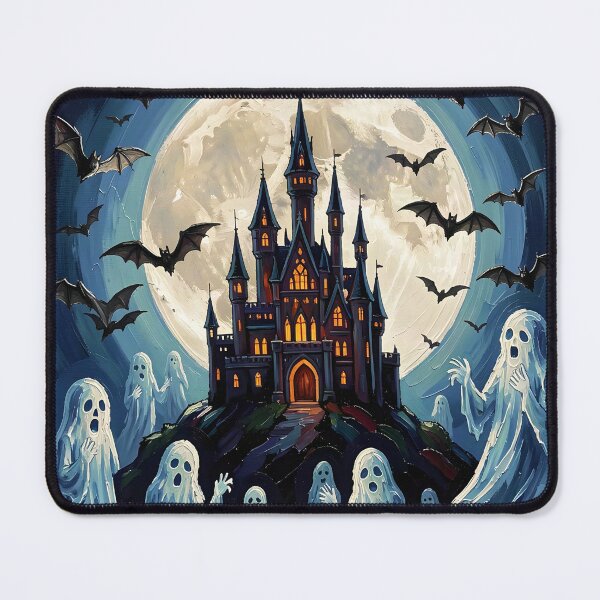 Item preview, Spooky Vibes Only Haunted Castle Halloween designed and sold by Serene Strokes Art.