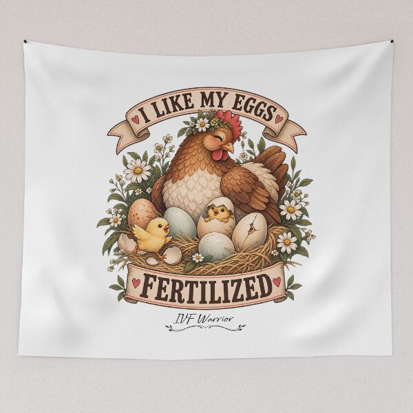 Item preview, I Like My Eggs Fertilized - Funny IVF Warrior Shirt Chicken Eggs Fertilized designed and sold by Neurospicy Trolls.