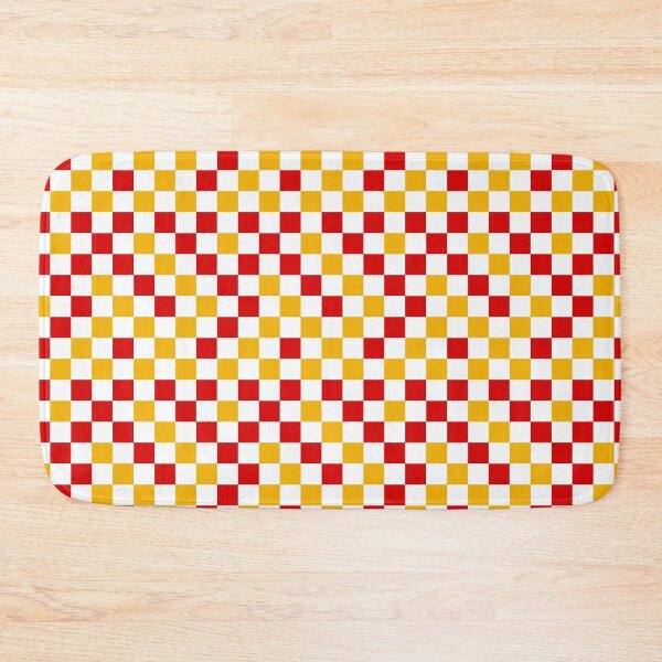 Item preview, Red And Yellow Checkered Design White  designed and sold by PatternTitan.
