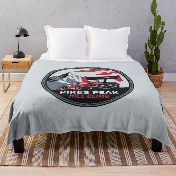 Item preview, Pikes Peak Hill Climb Race Car Mountain Badge Graphic designed and sold by KiwiRider.