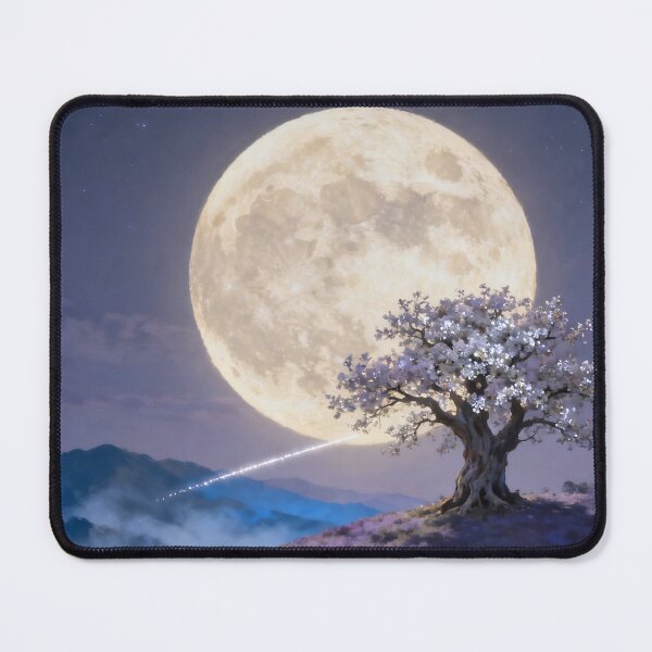Item preview, Fantasy Full Moon Lavender Path Night Landscape designed and sold by stylishdzign.
