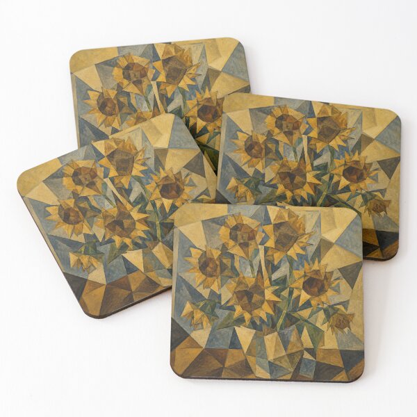 Item preview, Vincent Van Gogh's 'Sunflowers' in a Cubism Style designed and sold by Neon-Mama.