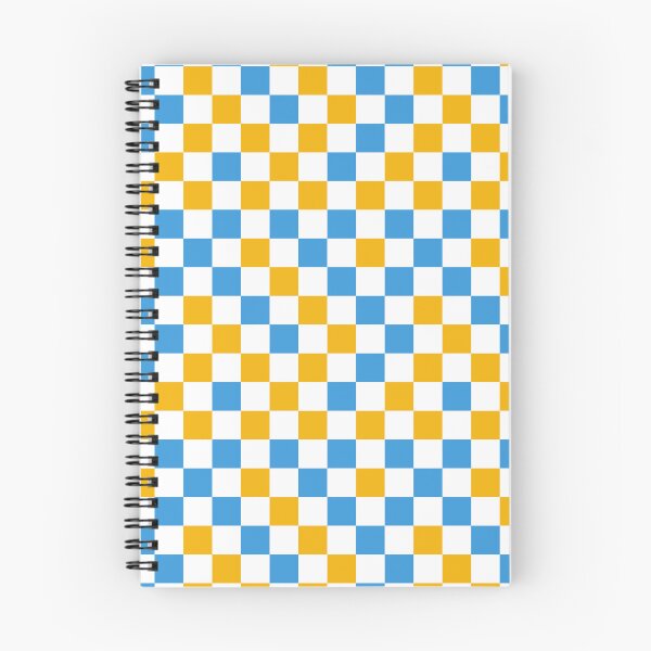 Item preview, Yellow and Blue Checkered Design White  designed and sold by PatternTitan.