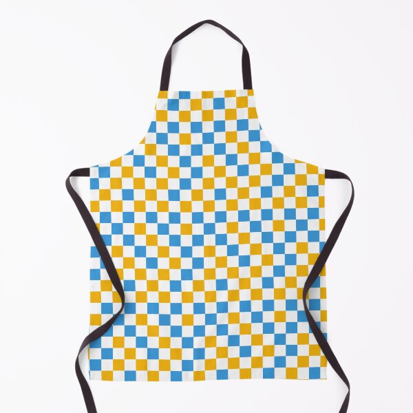 Item preview, Yellow and Blue Checkered Design White designed and sold by PatternTitan.