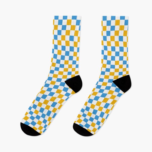 Item preview, Yellow and Blue Checkered Design White  designed and sold by PatternTitan.