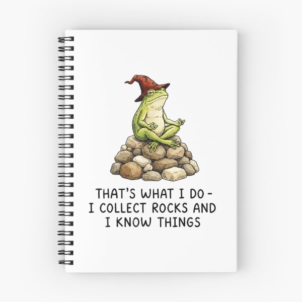 Item preview, I Collect Rocks and I Know Things Funny Geology Frog Meme designed and sold by PhocoNibict.