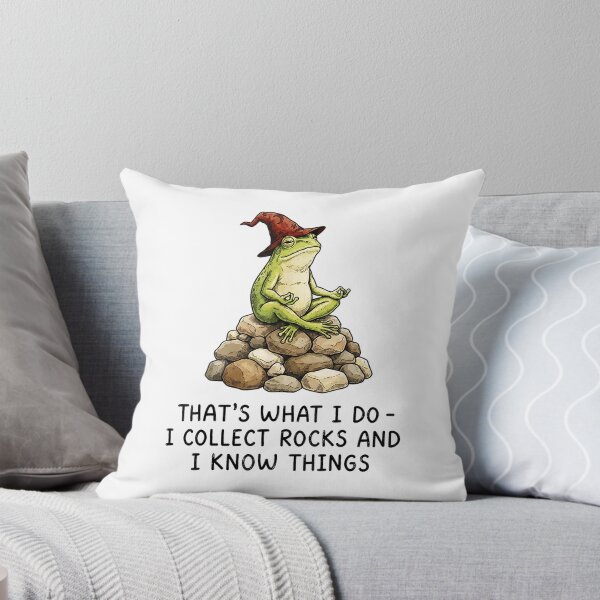 Item preview, I Collect Rocks and I Know Things Funny Geology Frog Meme designed and sold by PhocoNibict.
