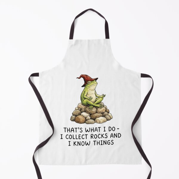 Item preview, I Collect Rocks and I Know Things Funny Geology Frog Meme designed and sold by PhocoNibict.