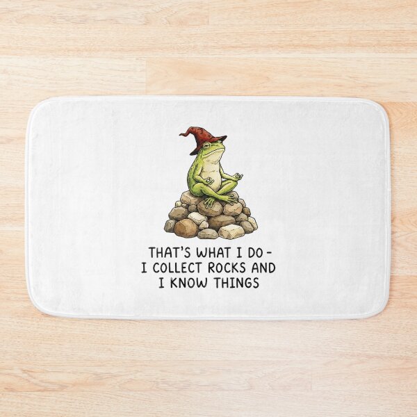 Item preview, I Collect Rocks and I Know Things Funny Geology Frog Meme designed and sold by PhocoNibict.