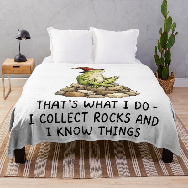 Item preview, I Collect Rocks and I Know Things Funny Geology Frog Meme designed and sold by PhocoNibict.