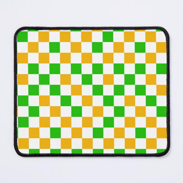 Item preview, Green and Yellow Checkered Design White designed and sold by PatternTitan.