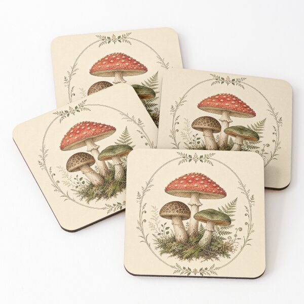 Item preview, Forest Mushrooms Vintage Nature designed and sold by HomeFeeling.