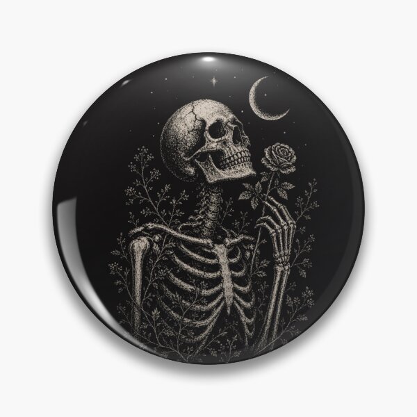 Item preview, Smelling Flowers Skeleton – Vintage Skull Botanical Gothic Floral Halloween designed and sold by Clairenity Studio.