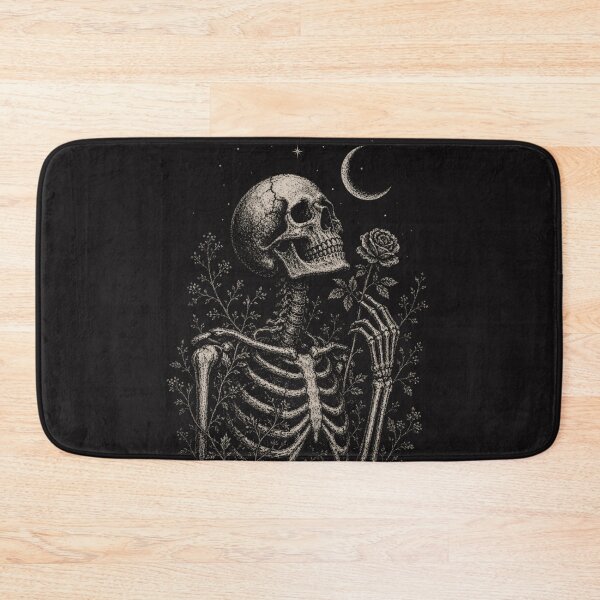 Item preview, Smelling Flowers Skeleton – Vintage Skull Botanical Gothic Floral Halloween designed and sold by Clairenity Studio.