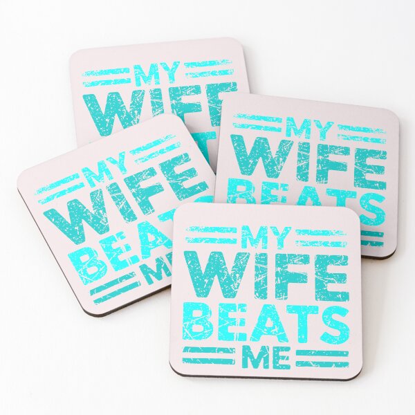 Item preview, My Wife Beats Me Funny Sarcastic Quote Distressed Vintage designed and sold by AnhaPhysic.