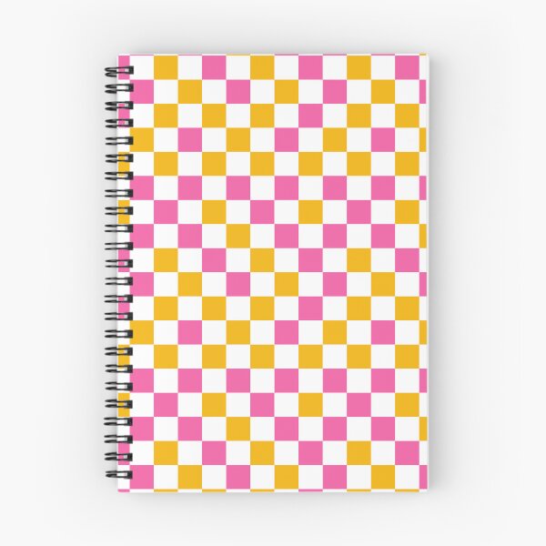 Item preview, Pink And Yellow Checkered Design White  designed and sold by PatternTitan.