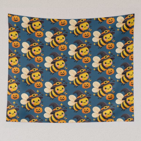 Item preview, Cute Halloween Bee Witch Kawaii Pumpkin Funny Spooky Gift designed and sold by StickyDelights.