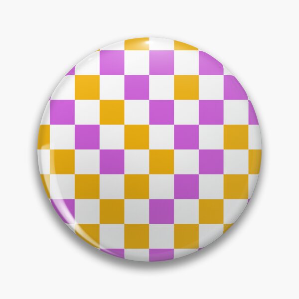 Item preview, Purple And Yellow Checkered Design White  designed and sold by PatternTitan.