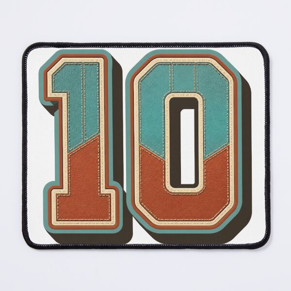 Item preview, Vintage Number 10 Football Graphic – Desert Turquoise Style designed and sold by Tarun Thakur.