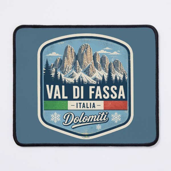 Item preview, Val di Fassa Italy Italia Ski Skiing Dolomites Sticker TShirt 02 designed and sold by OuterShellUK.