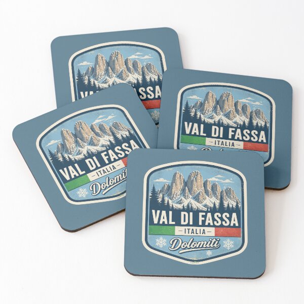 Item preview, Val di Fassa Italy Italia Ski Skiing Dolomites Sticker TShirt 02 designed and sold by OuterShellUK.