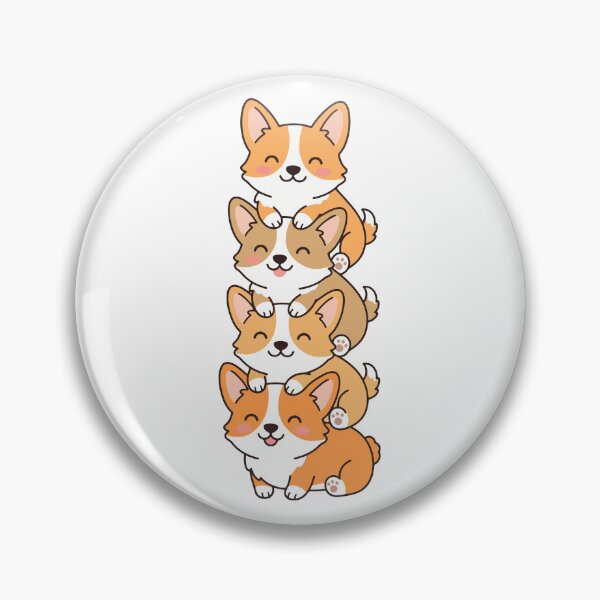 Item preview, Kawaii Corgi Stack – Cute Colorful Corgi Puppy Collection designed and sold by AliveStyle.