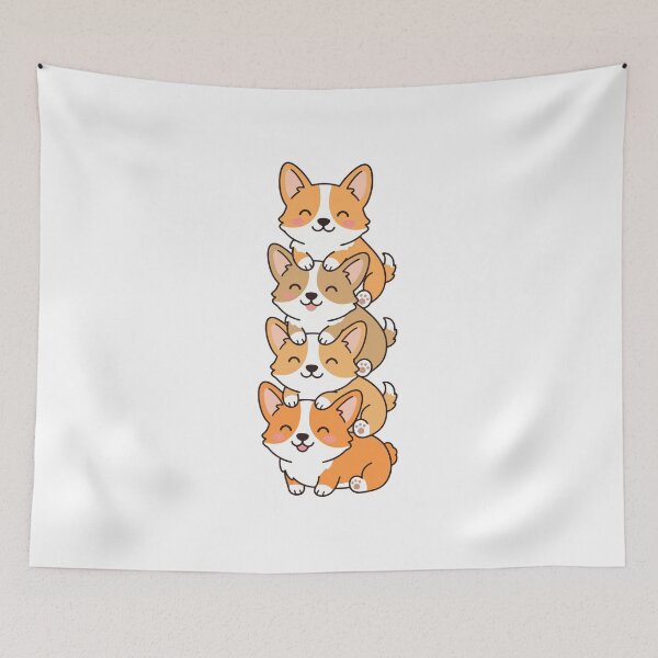 Item preview, Kawaii Corgi Stack – Cute Colorful Corgi Puppy Collection designed and sold by AliveStyle.
