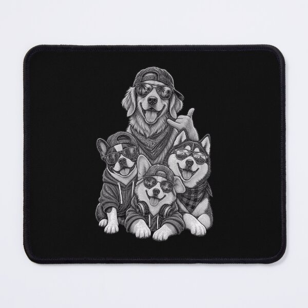 Item preview, Cool Dog Squad Wearing Sunglasses and Hoodies designed and sold by AhmedZouita.