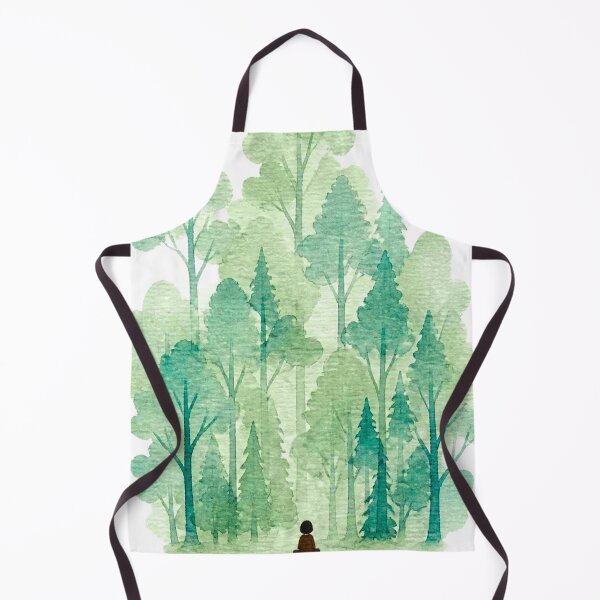 Item preview, Zen silhouette in green pine forest designed and sold by Lectorlandia.