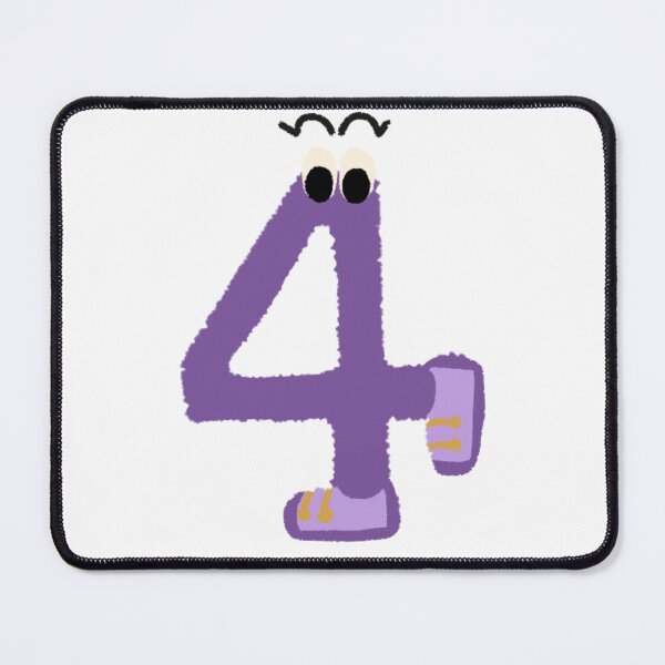 Item preview, Hand drawn purple number four with shoes designed and sold by Tanapan2529.