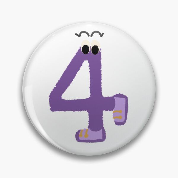 Item preview, Hand drawn purple number four with shoes  designed and sold by Tanapan2529.