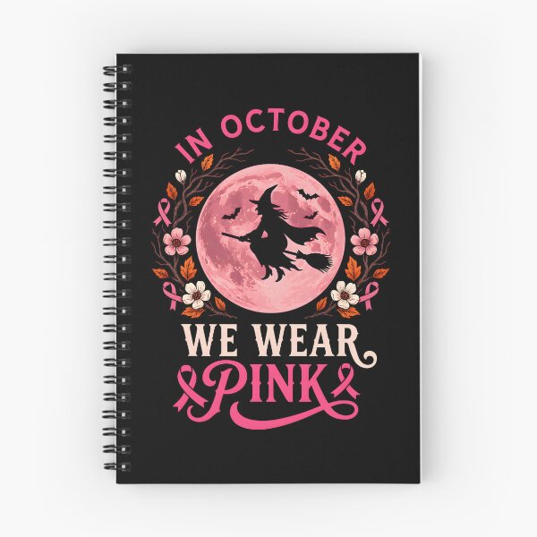Item preview, in October We Wear Pink Ribbon Witch Halloween Breast Cancer designed and sold by fidelmeyer.