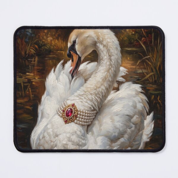 Item preview, Royal Swan in Pearl Necklace designed and sold by Real Beast Art.