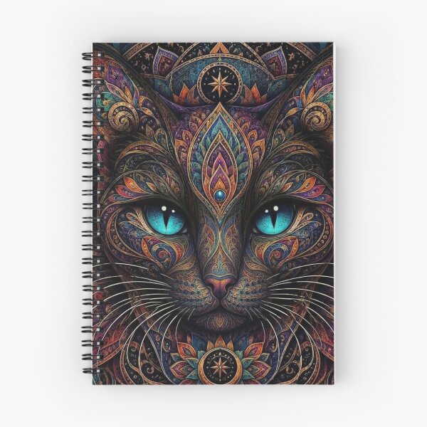 Item preview, Mystical Mandala Cat Intricate Cosmic Feline Artwork designed and sold by Mindworx21.