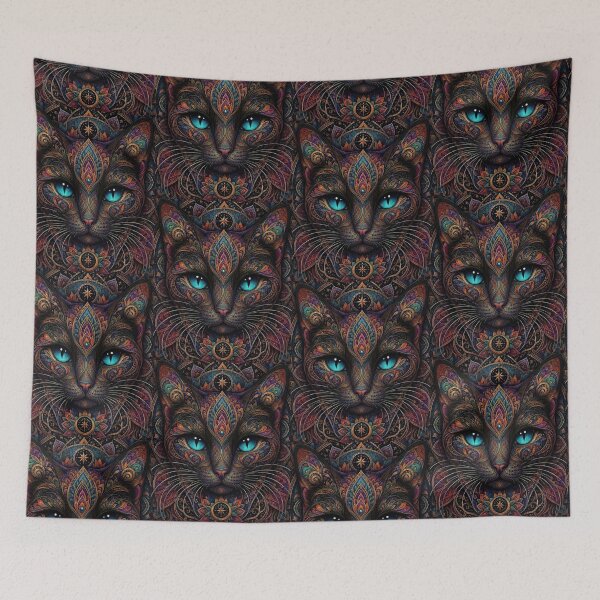 Item preview, Mystical Mandala Cat Intricate Cosmic Feline Artwork designed and sold by Mindworx21.