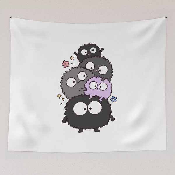 Item preview, Kawaii Fuzzy Monster Stack – Cute Quirky Creature Collection designed and sold by AliveStyle.