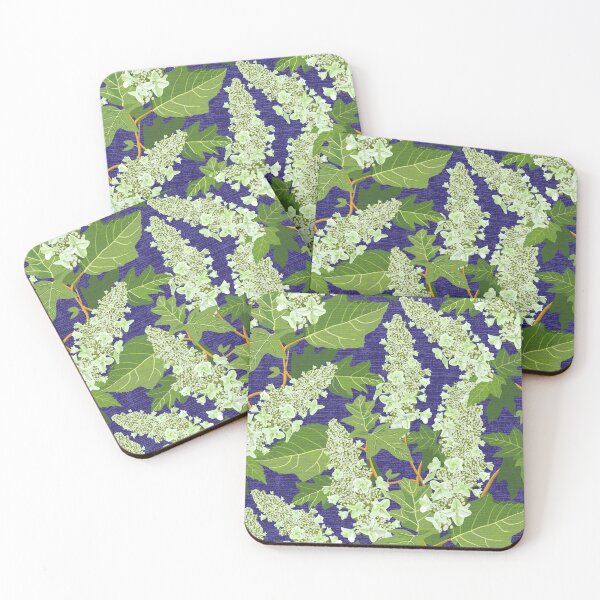 Item preview, Oak Leaf Hydrangea on Navy designed and sold by vinpauld.