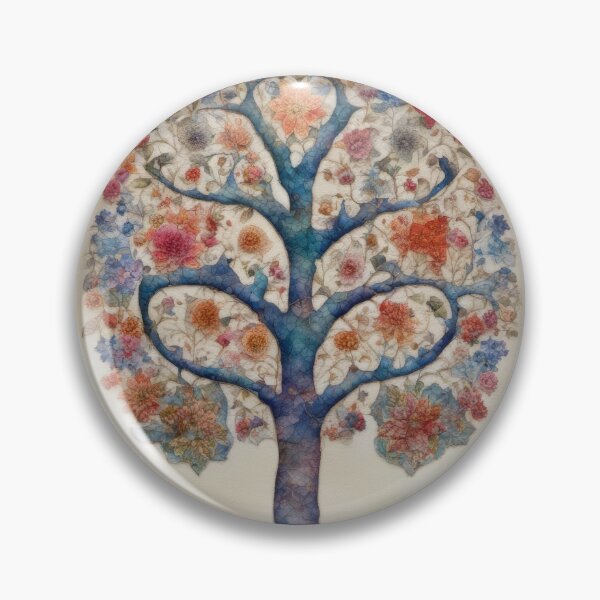 Item preview, Flower Tree of Life Watercolor Style Botanical Art designed and sold by pinkal.